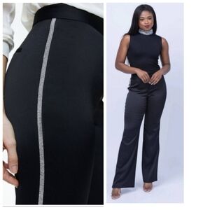 Alice + Olivia Livi Embellished SideStripe Pant Size 0